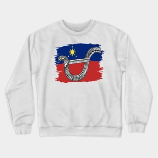 Philippine Flag Tribal line Art / Baybayin word MA Crewneck Sweatshirt